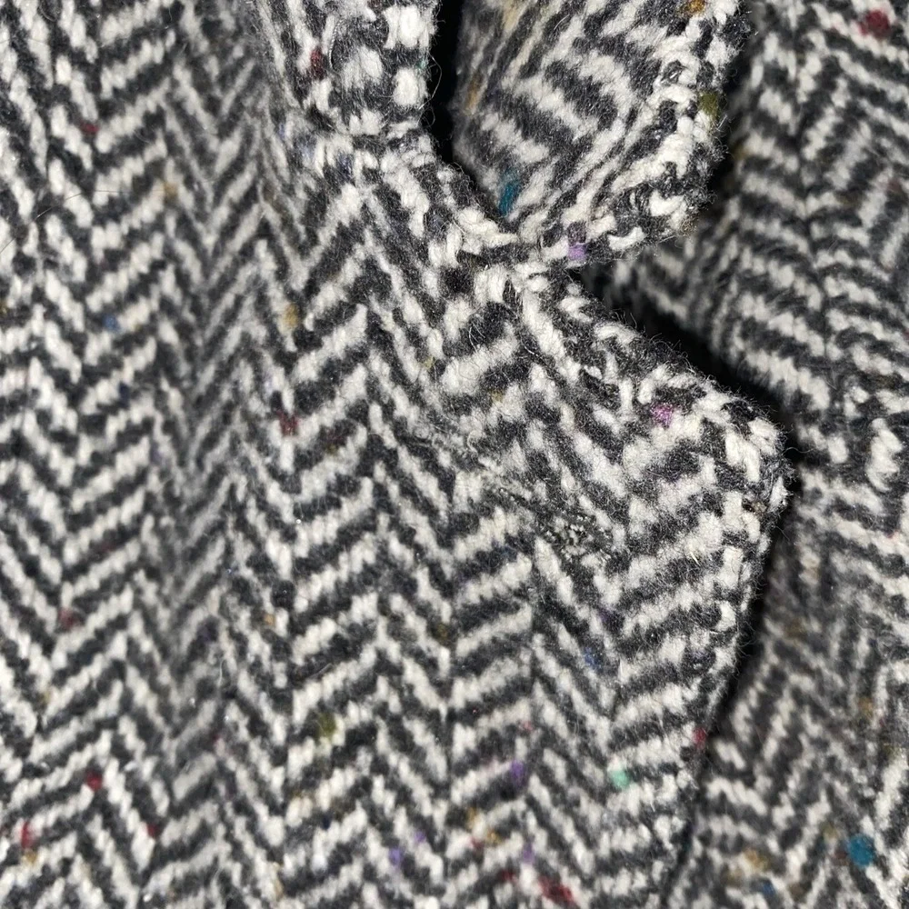 Vintage Braeton Women's‎ 7/8 Wool Coat Herringbone Wool Blend Lined Pockets